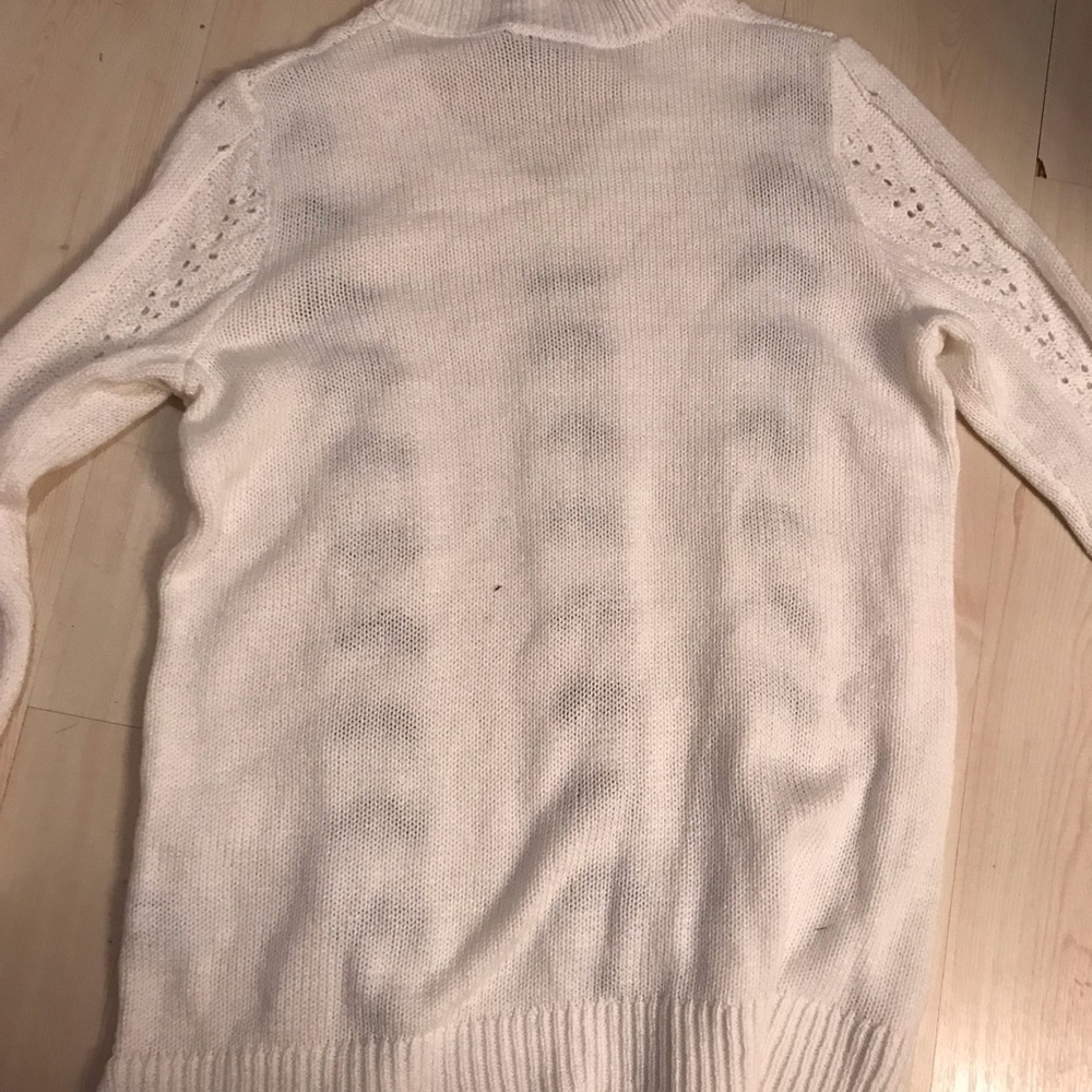 📂🆕 Lane Bryant Chiffon/Cable Sweater - Picture 6 of 8